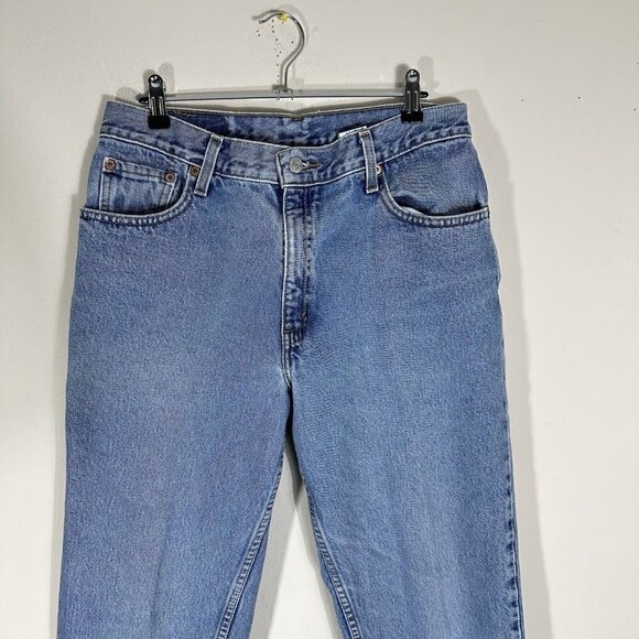 VTG Levis 550 Mom Jeans Relaxed Fit Tapered Leg Hi-Rise Blue Sz 30” Waist READ - Picture 3 of 7